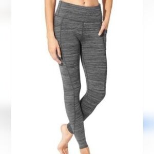 Athleta High Waist Metro Spacedye Heathered Seamed Leggings Med Running Gym Yoga